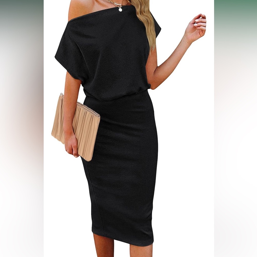 NWT Black Scoop-Neck Dress